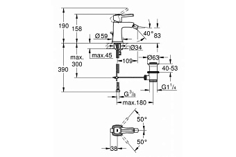 Смеситель для биде GROHE Grandera 23315000 хром