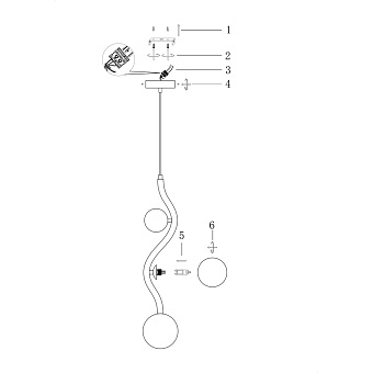 Светильник подвесной Maytoni Uva MOD059PL-03G 28Вт G9