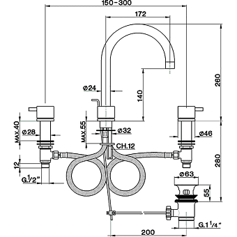 Смеситель для раковины Cisal Less New LN0010602F никель