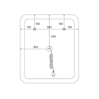 Зеркало IDDIS Esper ESP6000i98 70х60см с подсветкой