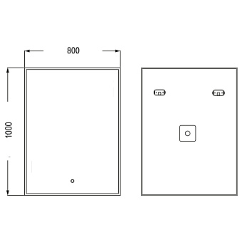Зеркало Azario Алмина LED-00002315 100х80см с подсветкой