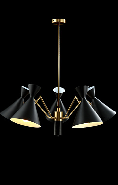 Люстра подвесная CRYSTAL LUX JOVEN JOVEN SP5 GOLD/BLACK 300Вт 5 лампочек E27
