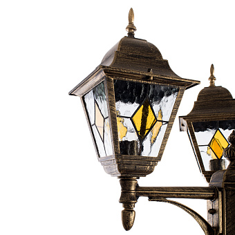 Светильник ландшафтный Arte Lamp BERLIN A1017PA-3BN 75Вт IP44 E27 золотой/чёрный