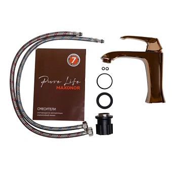 Смеситель для раковины Maxonor PL1088-16 золотой