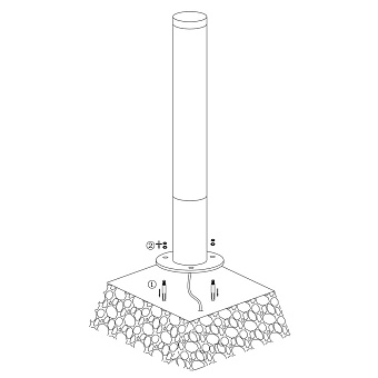 Светильник ландшафтный Maytoni Ginza O041FL-L30B3K 30Вт IP54 LED чёрный