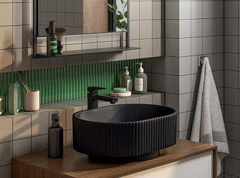 Матовый керамогранит KERAMA MARAZZI Агуста 1333S чёрный натуральный 9,8х9,8см 0,96кв.м.