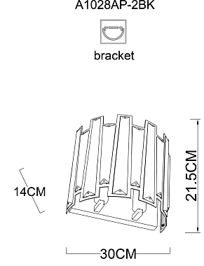 Бра Arte Lamp AMBER A1028AP-2BK 40Вт E14