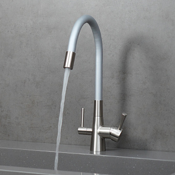 Смеситель для кухни LEMARK Comfort LM3075BN-Silver никель/серебристый