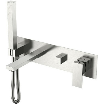 Смеситель для ванны Boheme Qubic 474-2-NB никель матовый