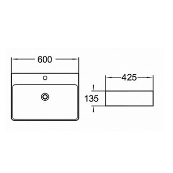 Раковина накладная Comforty 78188 60х43см