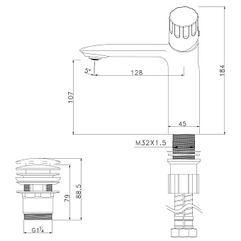 Смеситель для раковины LEMARK Wing LM5306C хром