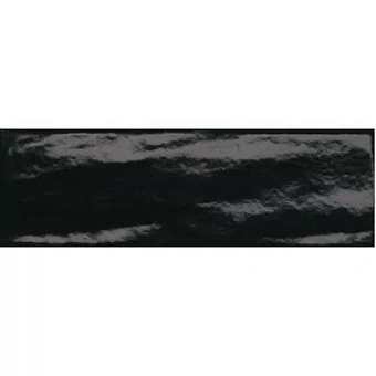 Настенная плитка FAP CERAMICHE Manhattan fKLO Black 30х10см 0,81кв.м. глянцевая