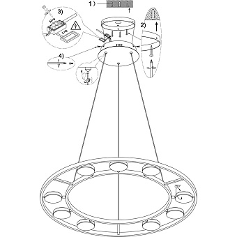 Светильник подвесной Maytoni Fad MOD070PL-L63B3K 63,1Вт LED