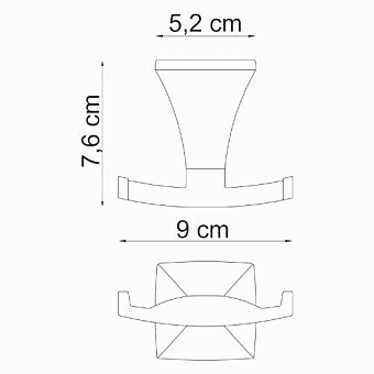 Крючок WASSERKRAFT Wern K-2500 K-2523D хром