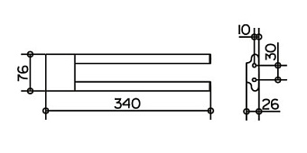Полотенцедержатель Keuco Edition 400 11519010000 хром 8см