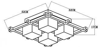 Люстра потолочная Arte Lamp WOODS A8252PL-4CK 60Вт 4 лампочек E27
