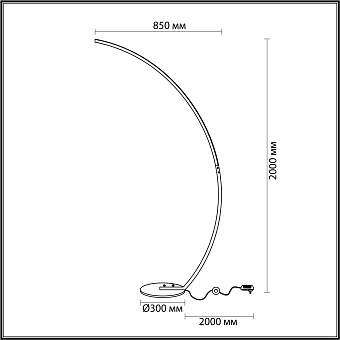 Торшер Odeon ARCHIE 4380/10FL 10Вт LED