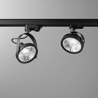 Трековый светильник IDEAL LUX KONIG 284873 50Вт GU10 чёрный для трёхфазного трека