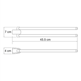 Полотенцедержатель WASSERKRAFT Berkel K-6800 K-6831 хром 45,5см