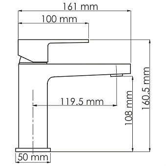 Смеситель для раковины WASSERKRAFT Abens 2003 чёрный