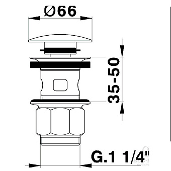 Донный клапан Cisal ZA00162021