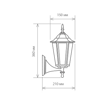 Светильник ландшафтный Elektrostandard Claro a035741 GL 1004U 60Вт IP44 E27 чёрное золото