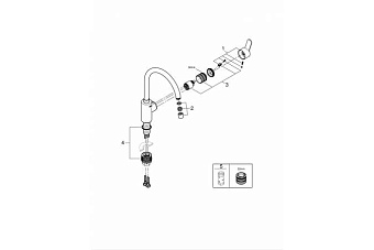 Смеситель для кухни GROHE Eurostyle Cosmopolitan 33975004 высокий излив хром