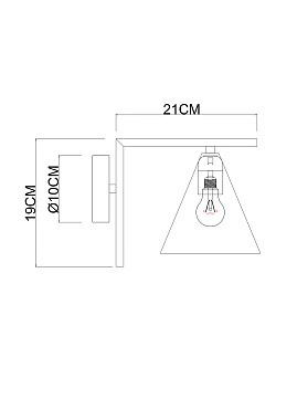 Бра Arte Lamp JACOB A7029AP-1BK 40Вт E27