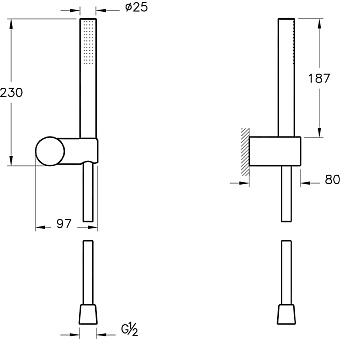 Душевой комплект VITRA Origin A4554326 медь