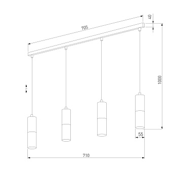 Светильник подвесной TK Lighting Elit 4367 50Вт GU10