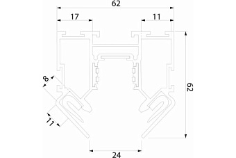 Магнитный трек Elektrostandard 85123/00 2000мм чёрный