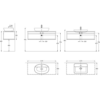 Консоль под раковину KERAMA MARAZZI Plaza Next PL.N.120.02\BLK.M чёрный