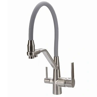 Смеситель для кухни Maxonor MN4460-5 гибкий излив серый
