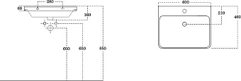 Тумба с раковиной AQUANET Йорк 212591 43,6х60,5х62,2см