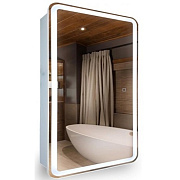 Шкаф зеркальный AQUANET Оптима 311862 15х80х80см с подсветкой
