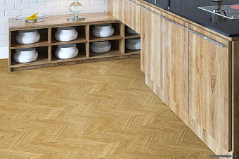 Пробковый пол CORKSTYLE CHEVRON-GLUE 1235х305х6мм Chevron Gold Chevron Gold_GLUE 3кв.м