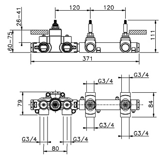 Внутренняя часть смесителя Cisal Complementi ZA01R20004