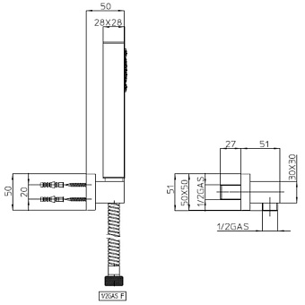 Душевой комплект BOSSINI Cube C50001C.030 хром