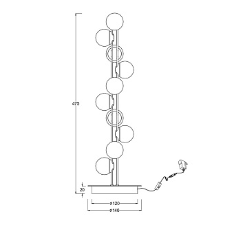 Настольная лампа Maytoni Tessara MOD081TL-L14G3K 17Вт LED
