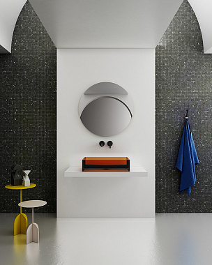 Раковина накладная Abber KRISTALL AT2803Opal 60х40см