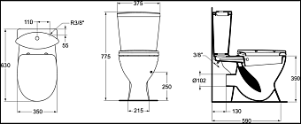 Унитаз с функцией биде IDEAL STANDARD OCEANE W903801 без микролифта