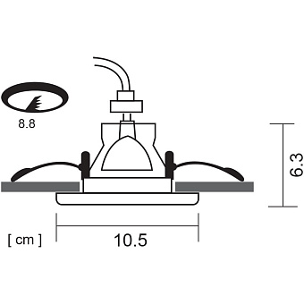 Светильник точечный встраиваемый Arte Lamp TAURUS A6663PL-1WH 50Вт GU10