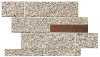 Керамическая мозаика Atlas Concord Италия Norde A598 Platino Brick Corten 39х27,8см 0,65кв.м.