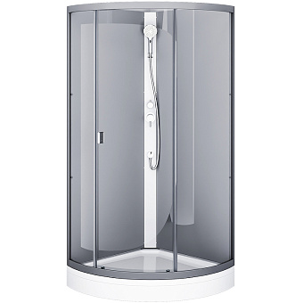 Душевая кабина AM-PM X-Joy W88C-301-090GG 90х90х205см стекло графит