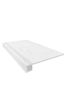 Плитка для ступеней ESTIMA Vision Set/Steptrade/VS01_NS/33x120/Riser/VS01_NS/14,5x12 белый 120х33см 0,396кв.м. матовая