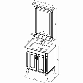 Мебель для ванной AQUANET Селена 273433 белый