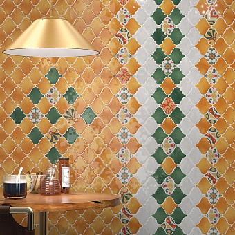 Настенная плитка KERAMA MARAZZI 65008 зеленый 26х30см 0,59кв.м. глянцевая