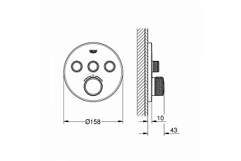 Смеситель для душа GROHE Grohtherm SmartControl 29121DA0 медь