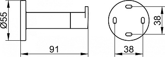 Крючок Keuco Plan 14911370000 чёрный