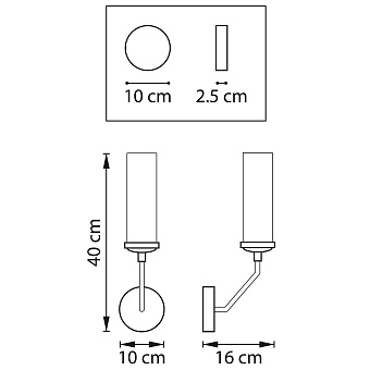Бра Lightstar Flume 723615 40Вт E14